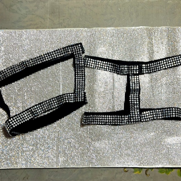 Rhinestone Leg garters L/ XL - Picture 8 of 9